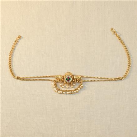 Antique Moti Baju Band With Gold Plating