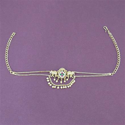 Antique Moti Baju Band With Gold Plating