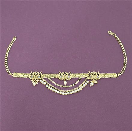 Antique Moti Baju Band With Gold Plating