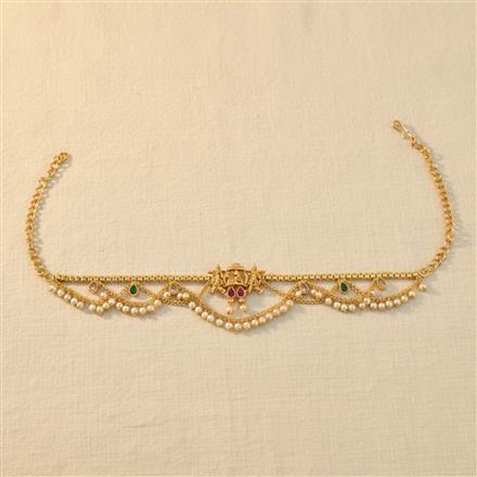 Antique Moti Baju Band With Gold Plating
