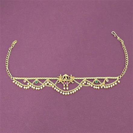 Antique Moti Baju Band With Gold Plating