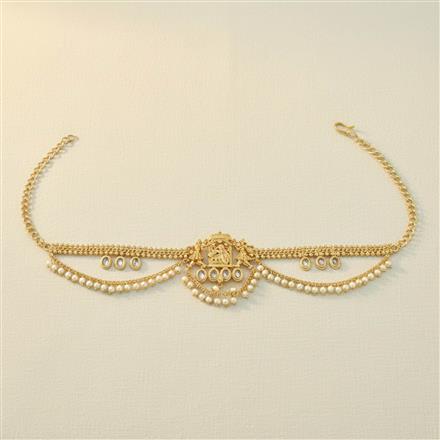 Antique Moti Baju Band With Gold Plating