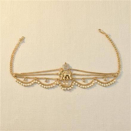 Antique Moti Baju Band With Gold Plating