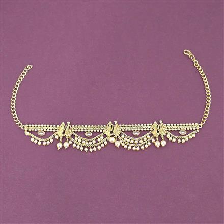 Antique Moti Baju Band With Gold Plating