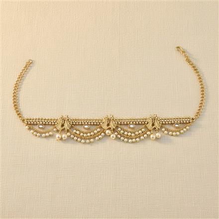 Antique Moti Baju Band With Gold Plating