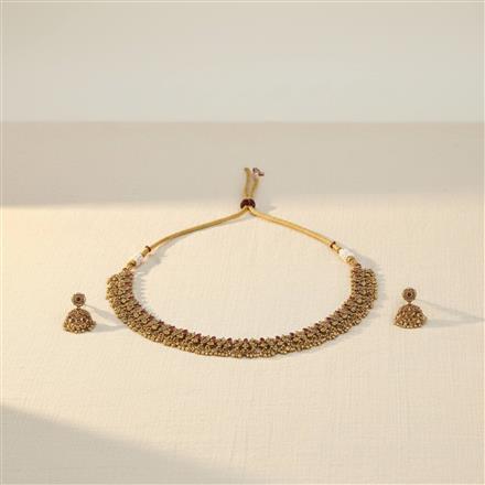 Antique South Indian Necklace Set With Gold Plating