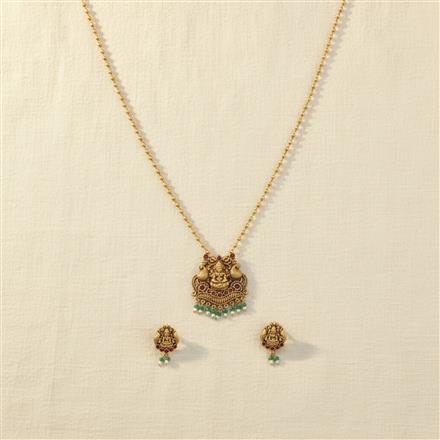 Antique South Indian Pendant Set With Gold Plating
