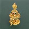 Antique Temple Sindoor Box With Matte Gold Plating