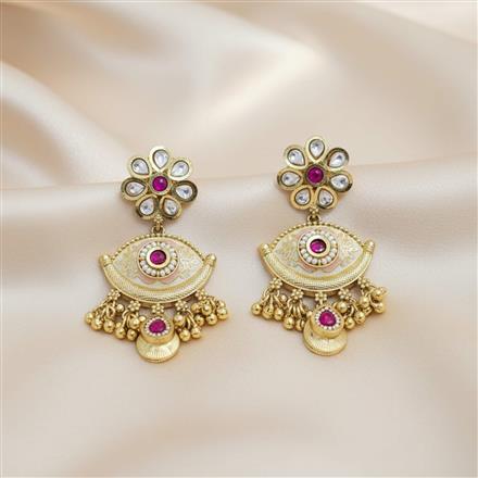 Antique Moti Earring With Gold Plating