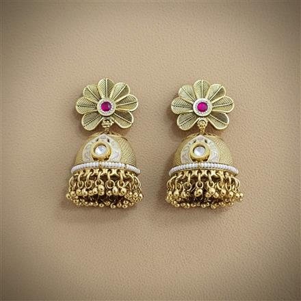 Antique Jhumki With Gold Plating