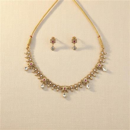 Antique Classic Necklace Set With Gold Plating