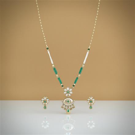 Antique Meenakari Pendant Set With Gold Plating