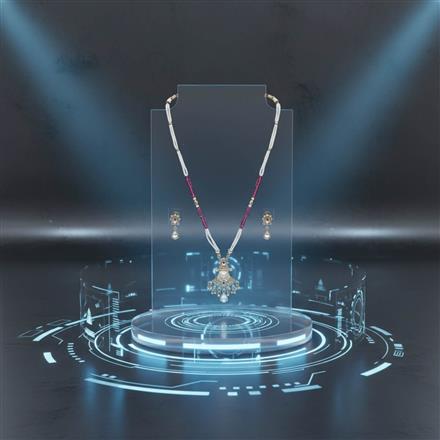 Antique Meenakari Pendant Set With Gold Plating