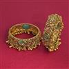 Antique Openable Bangles With Matte Gold Plating
