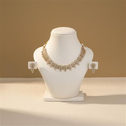 Antique Moti Necklace Set With Gold Plating