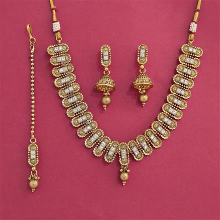 Antique Classic Necklace Set With Gold Plating