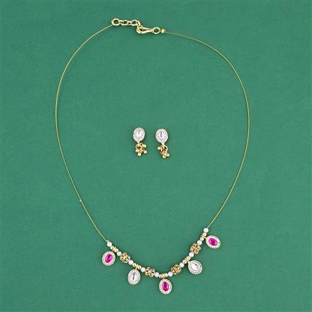 Antique Moti Pendant Set With Gold Plating