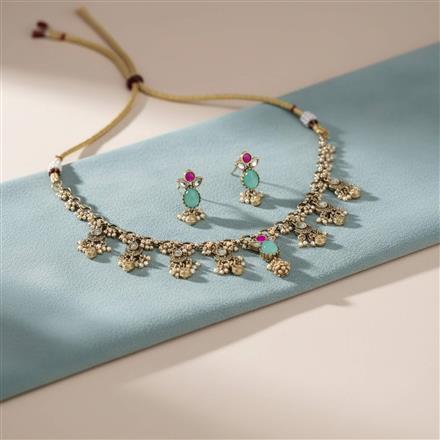 Antique Classic Necklace Set With Gold Plating