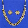 Antique Plain Gold Necklace Set With Gold Plating
