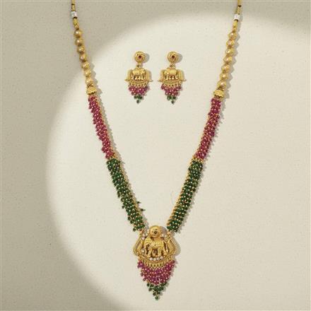 Antique Long Necklace With Gold Plating