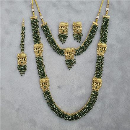 Antique Long Necklace With Gold Plating
