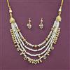 Antique Classic Mala Necklace Set With Gold Plating