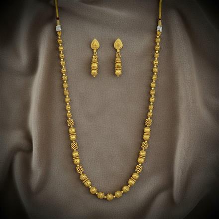 Antique Mala Necklace Set With Gold Plating
