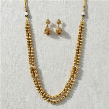 Antique Mala Necklace Set With Gold Plating