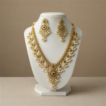 Antique Moti Necklace With Gold Plating