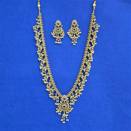 Antique Moti Necklace With Gold Plating