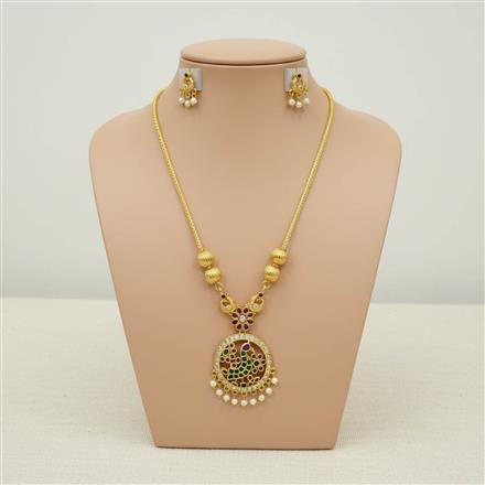Antique Peacock Pendant Set With Gold Plating
