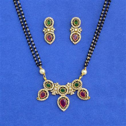 Antique Moti Mangalsutra With Gold Plating