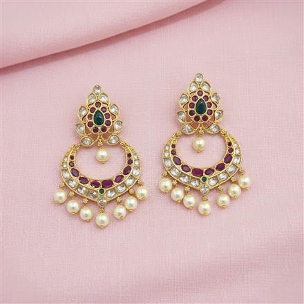 Antique Moti Earring With Gold Plating