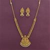 Antique Temple Necklace With Matte Gold Plating