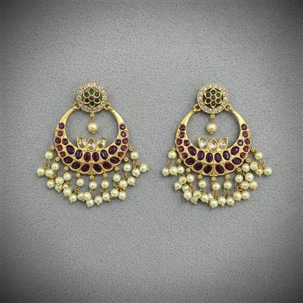 Antique Moti Earring With Gold Plating