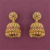 Antique Jhumki With Matte Gold Plating