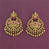 Antique Temple Earring With Matte Gold Plating