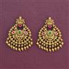 Antique Temple Earring With Matte Gold Plating