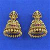 Antique Temple Earring With Matte Gold Plating