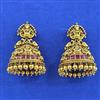 Antique Temple Earring With Matte Gold Plating