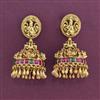Antique Temple Earring With Matte Gold Plating