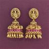 Antique Temple Earring With Matte Gold Plating