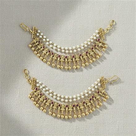 Antique Classic Ear Chain With Matte Gold Plating