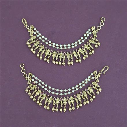 Antique Classic Ear Chain With Matte Gold Plating