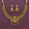 Antique Temple Necklace With Matte Gold Plating