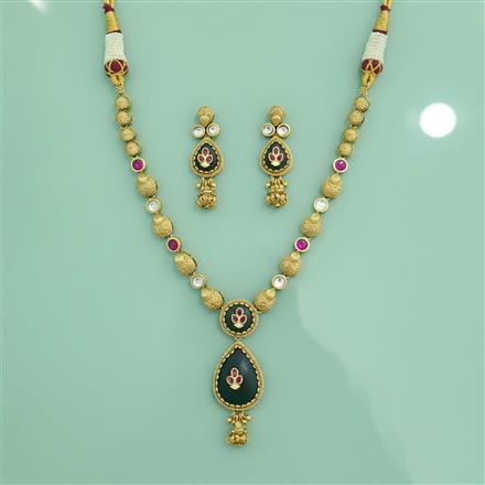 Antique Classic Necklace With Matte Gold Plating