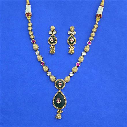 Antique Classic Necklace With Matte Gold Plating