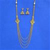 Antique Temple Necklace With Matte Gold Plating