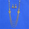 Antique Temple Necklace With Matte Gold Plating