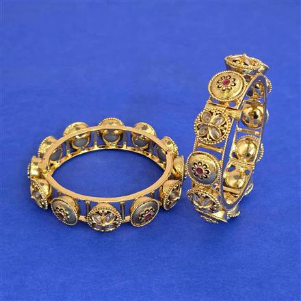 Antique Openable Bangles With Gold Plating
